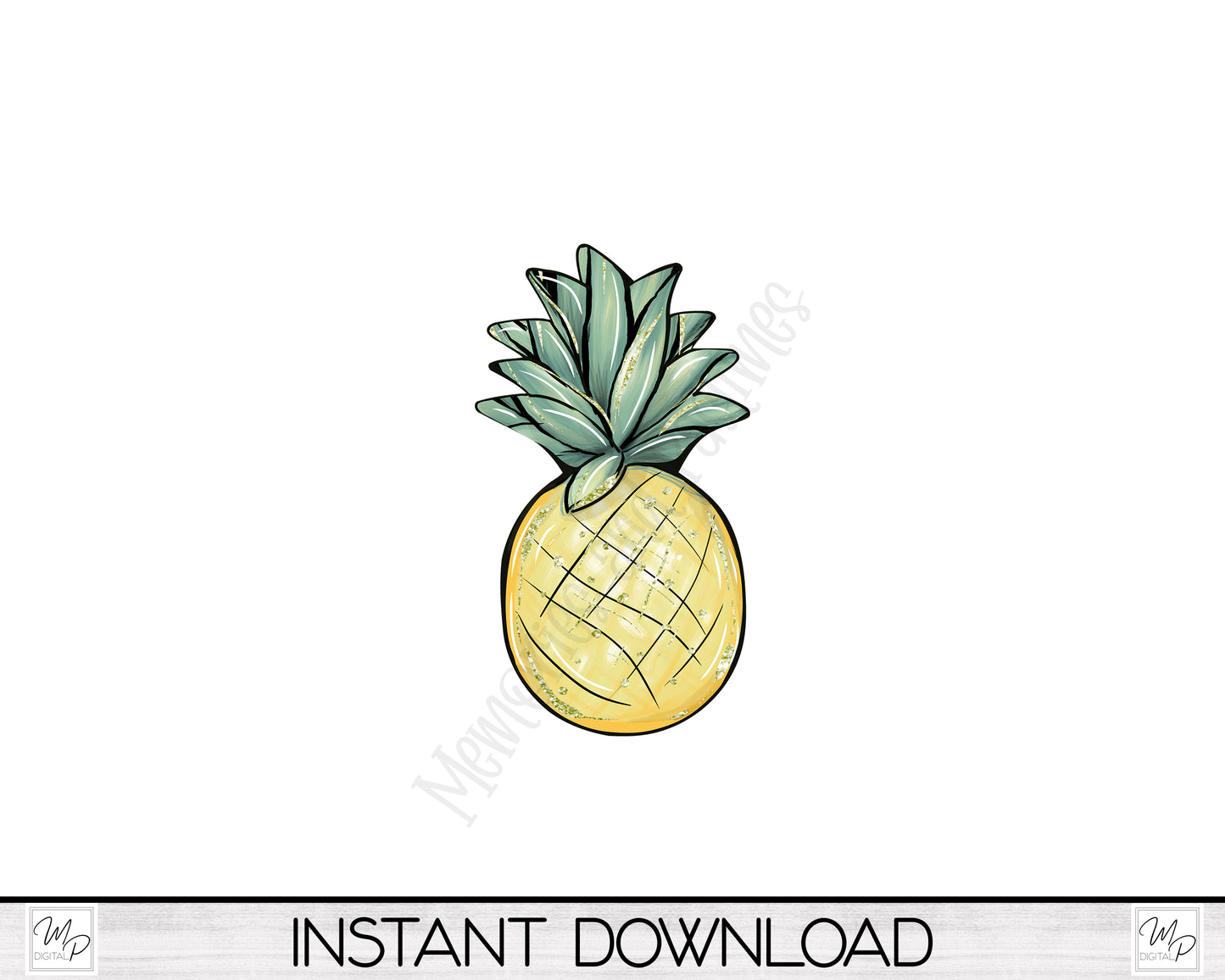 Pineapple PNG Design for Sublimation of Earrings, Signs, Digital Download