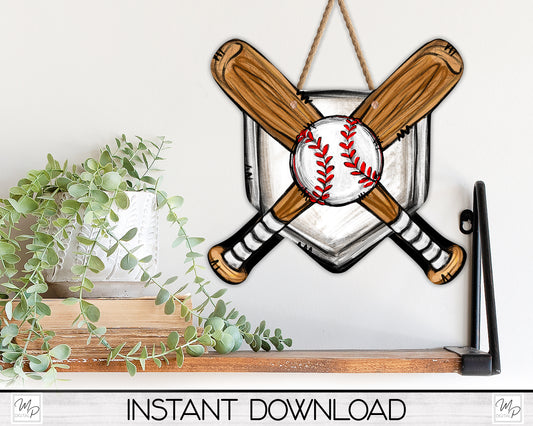 Baseball Home Plate PNG Design for Sublimation, Digital Download