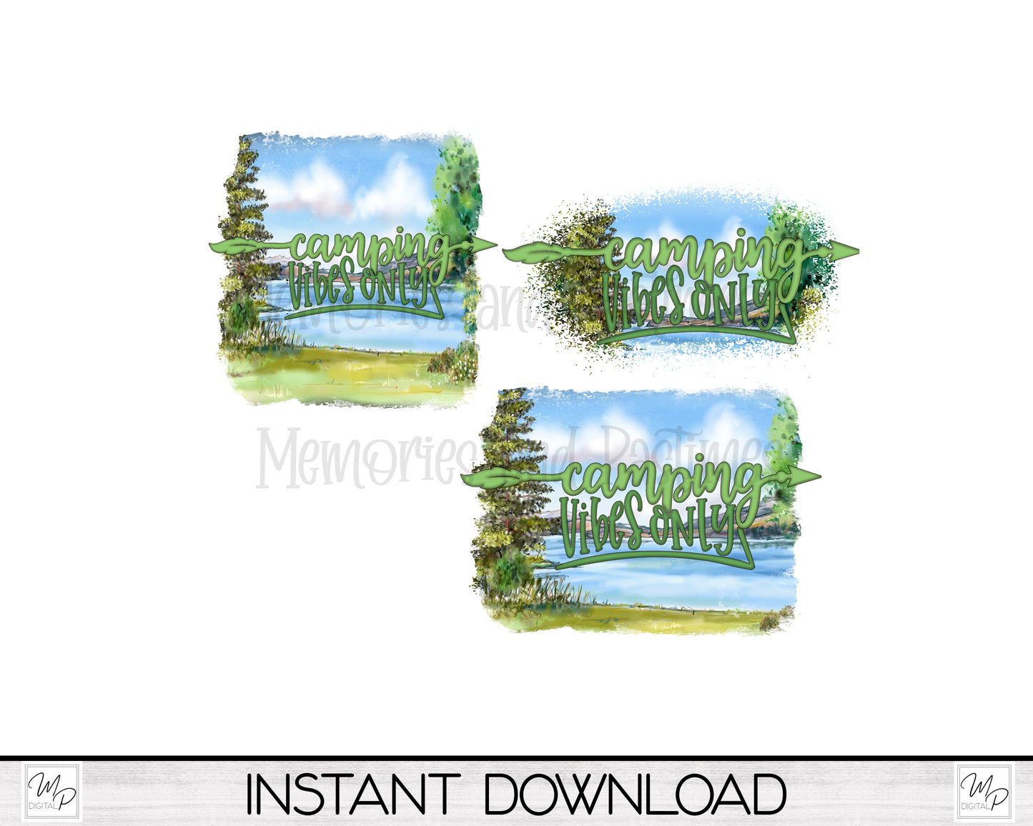 Camping Hat Patch PNG Design for Sublimation, Camping Vibes Only, Digital Download