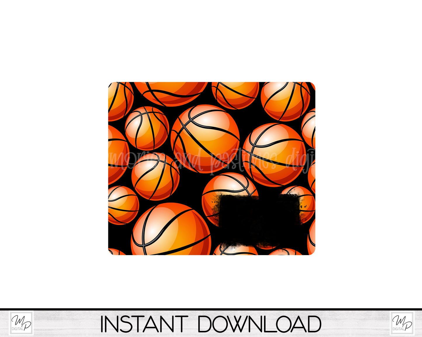 Basketball Mouse Pad PNG for Sublimation Digital Download, Coach / Player Mousepad Design for Sublimation