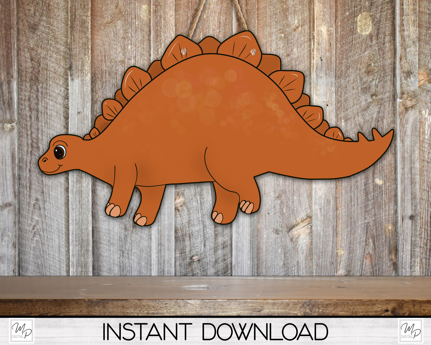 Stegosaurus Dinosaur PNG Sublimation Digital Design Download