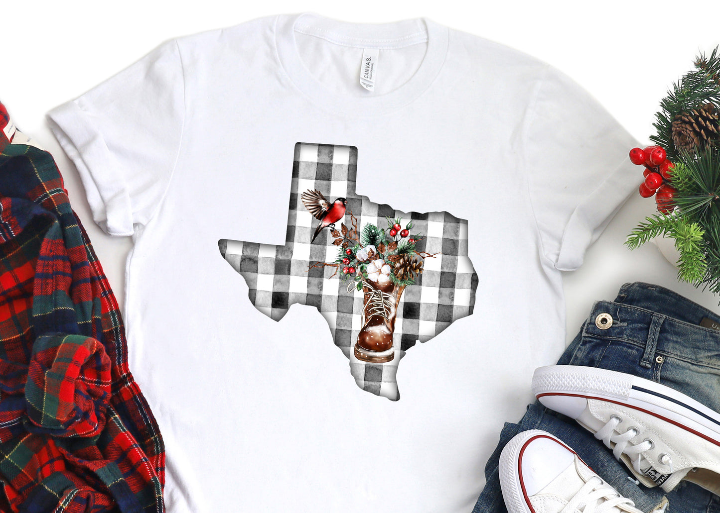 Christmas Texas PNG Sublimation Design, Digital Download, Pillow, T-Shirt