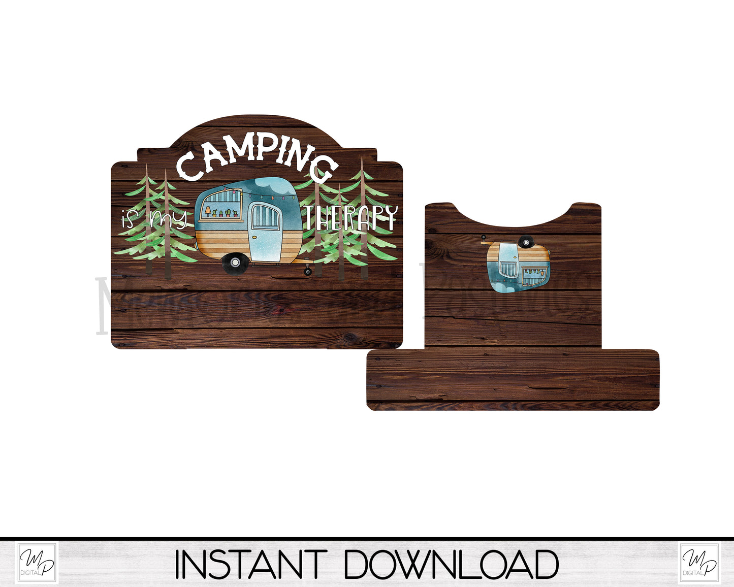 Camping Cookbook / Tablet Stand PNG for Sublimation Design, Digital Download