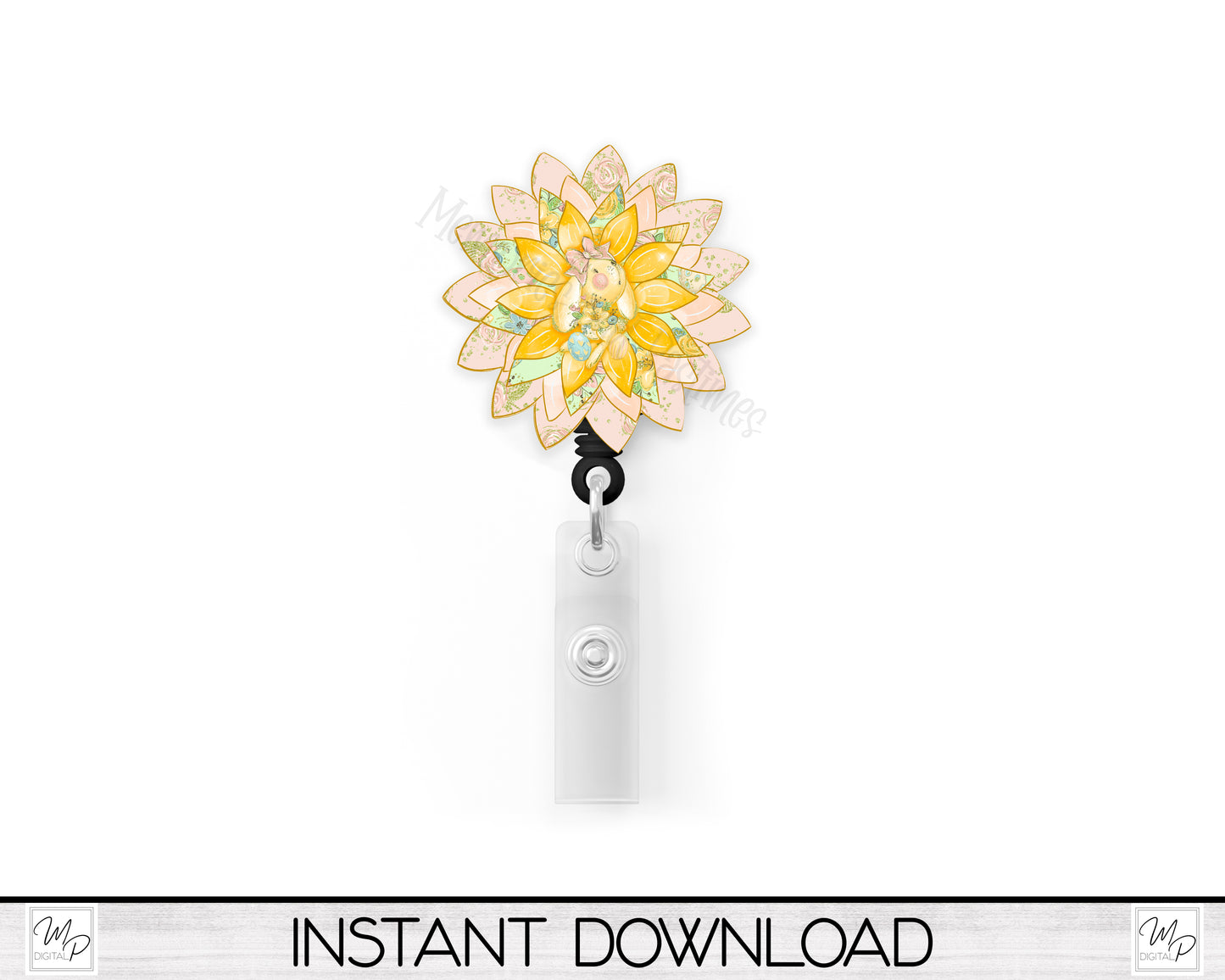 Easter Bunny Sunflower Earrings Sublimation PNG Design, Wall Hanging Sign Digital Download for Sublimation