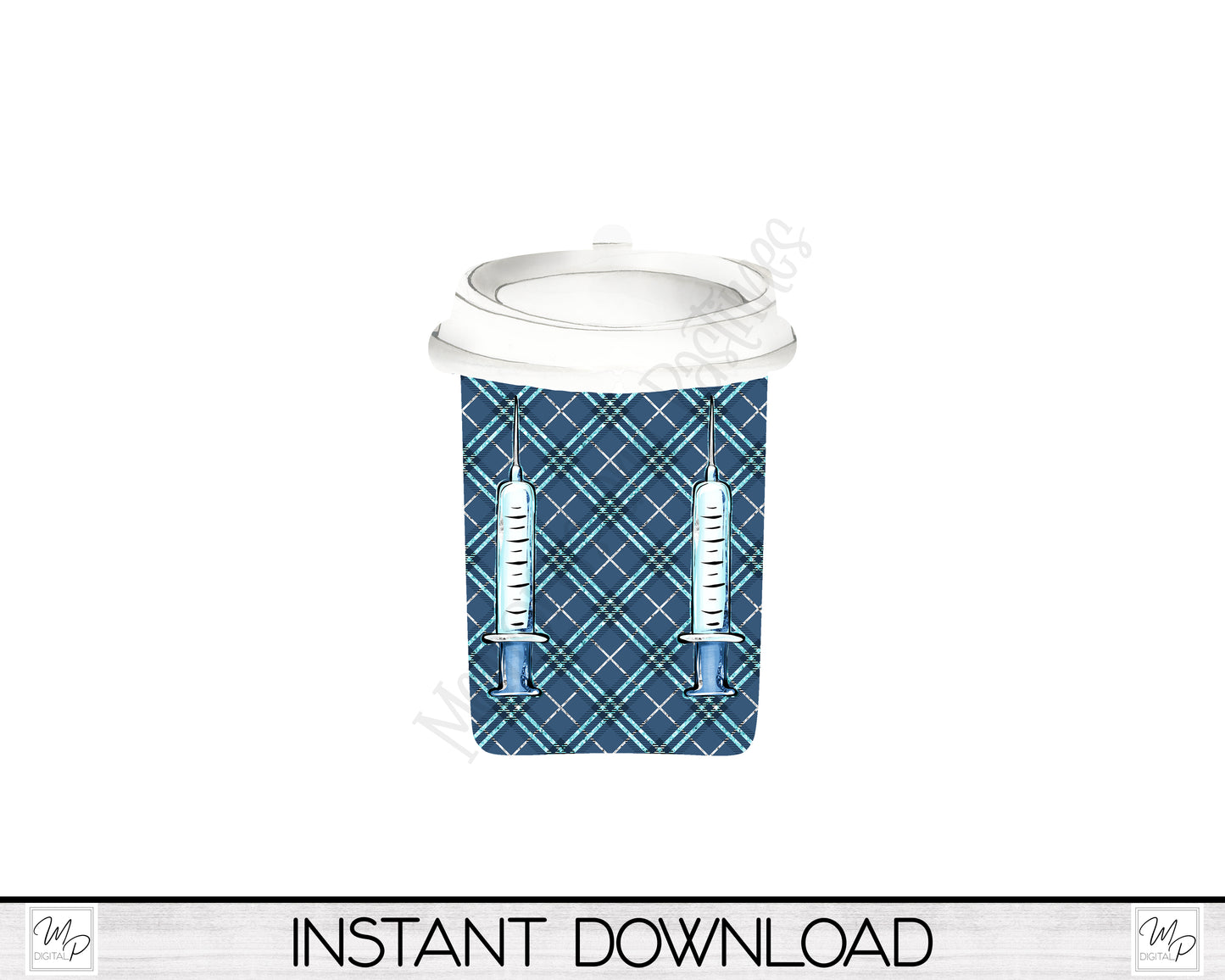 Nurse Coffee Cup Liquor Bottle Holder, Ornament PNG for Sublimation, Digital Download Design