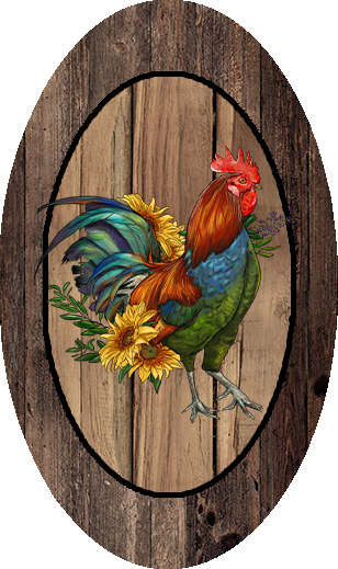 Rooster PNG Design for Sublimation of Earrings Digital Download
